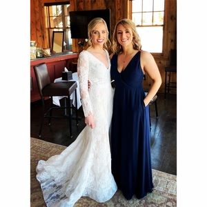 Navy bridesmaids dress